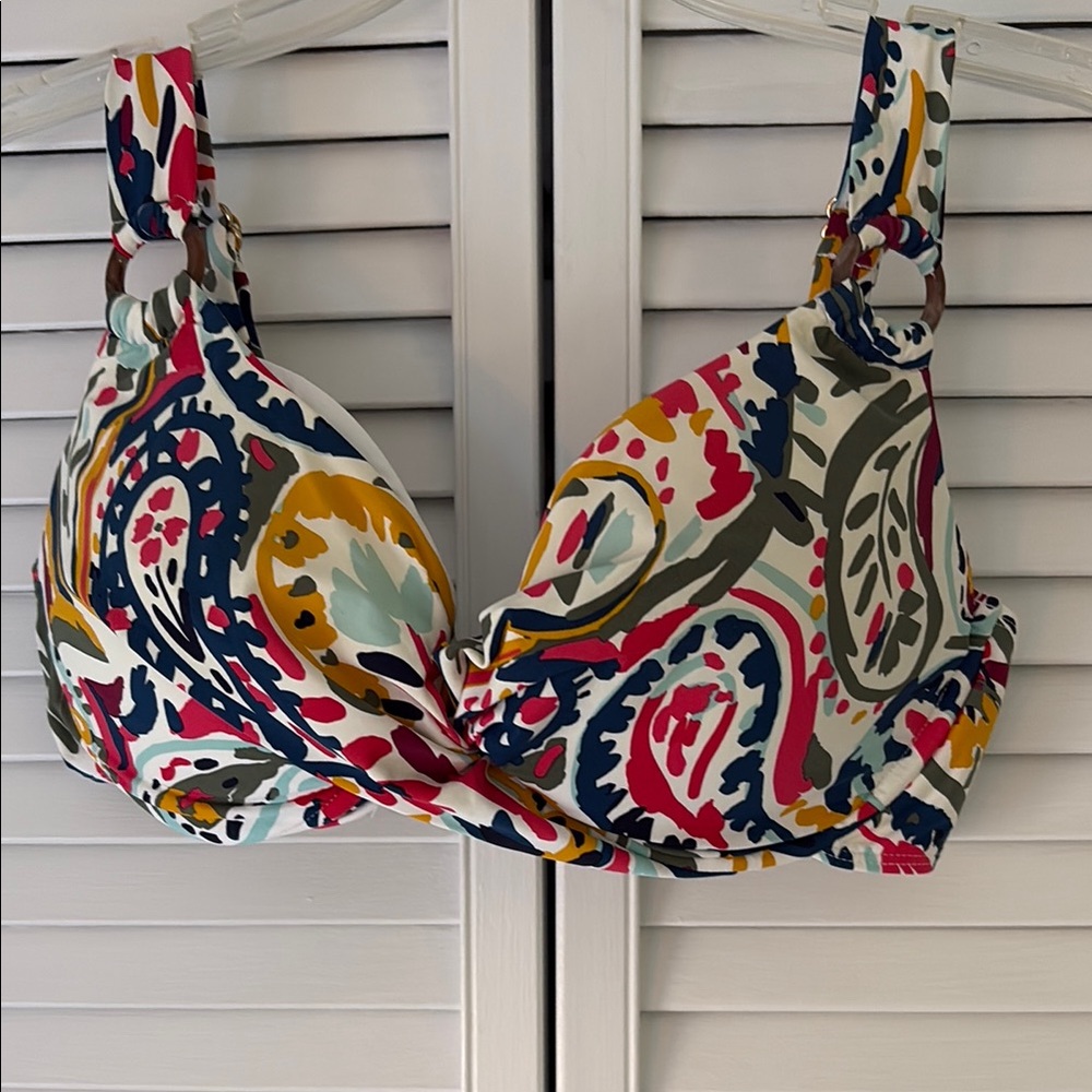 Colorful Patterned Bikini Top